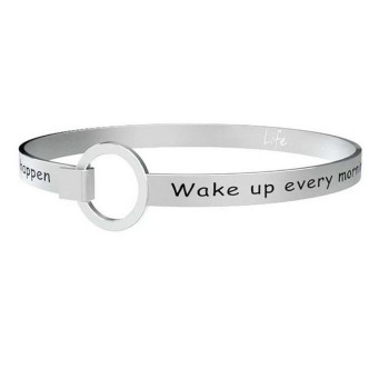 1 - Bracciale Kidult 231690  acciaio 316L con frase collezione Philosophy