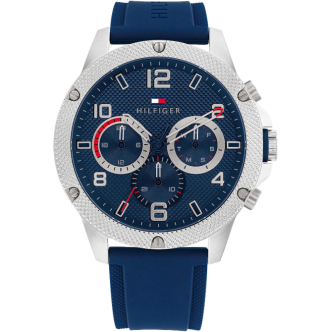 1 - Orologio cronografo uomo Tommy Hilfiger Blaze silicone blu 1792027