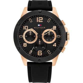 1 - Tommy Hilfiger Blaze men's chronograph watch black steel and silicone 1792028