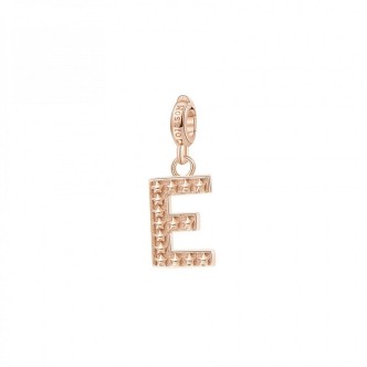 1 - Woman pendant Letter E Rosato RZ083 Silver 925 rosè