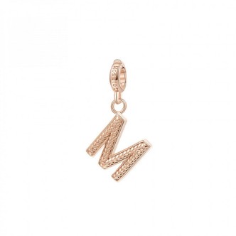 1 - Women's pendant Letter M Rosato RZ091 Silver 925 rosé