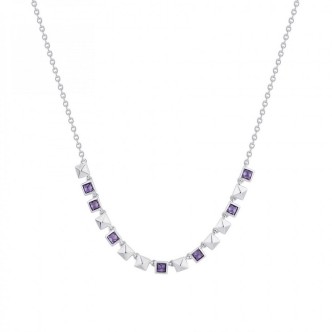 1 - Collana donna Rosato Cubica RZCU65 Argento 925 con tanzanite