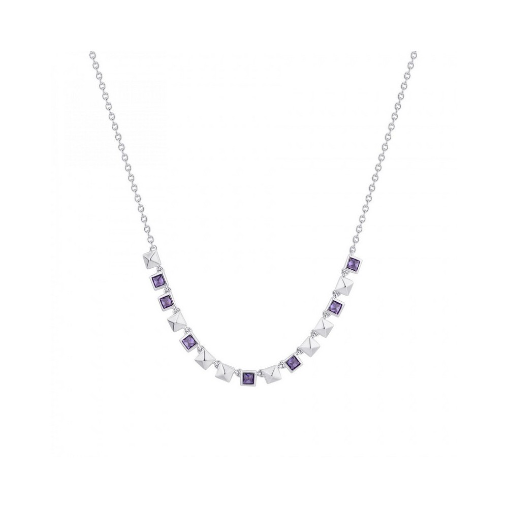 1 - Rosato Cubica women's necklace RZCU65 925 silver with tanzanite