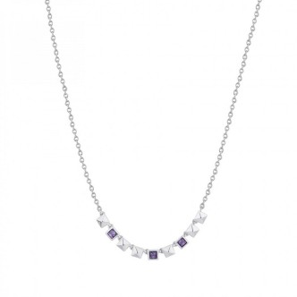 1 - Collana donna Rosato Cubica RZCU68 Argento 925 con tanzanite