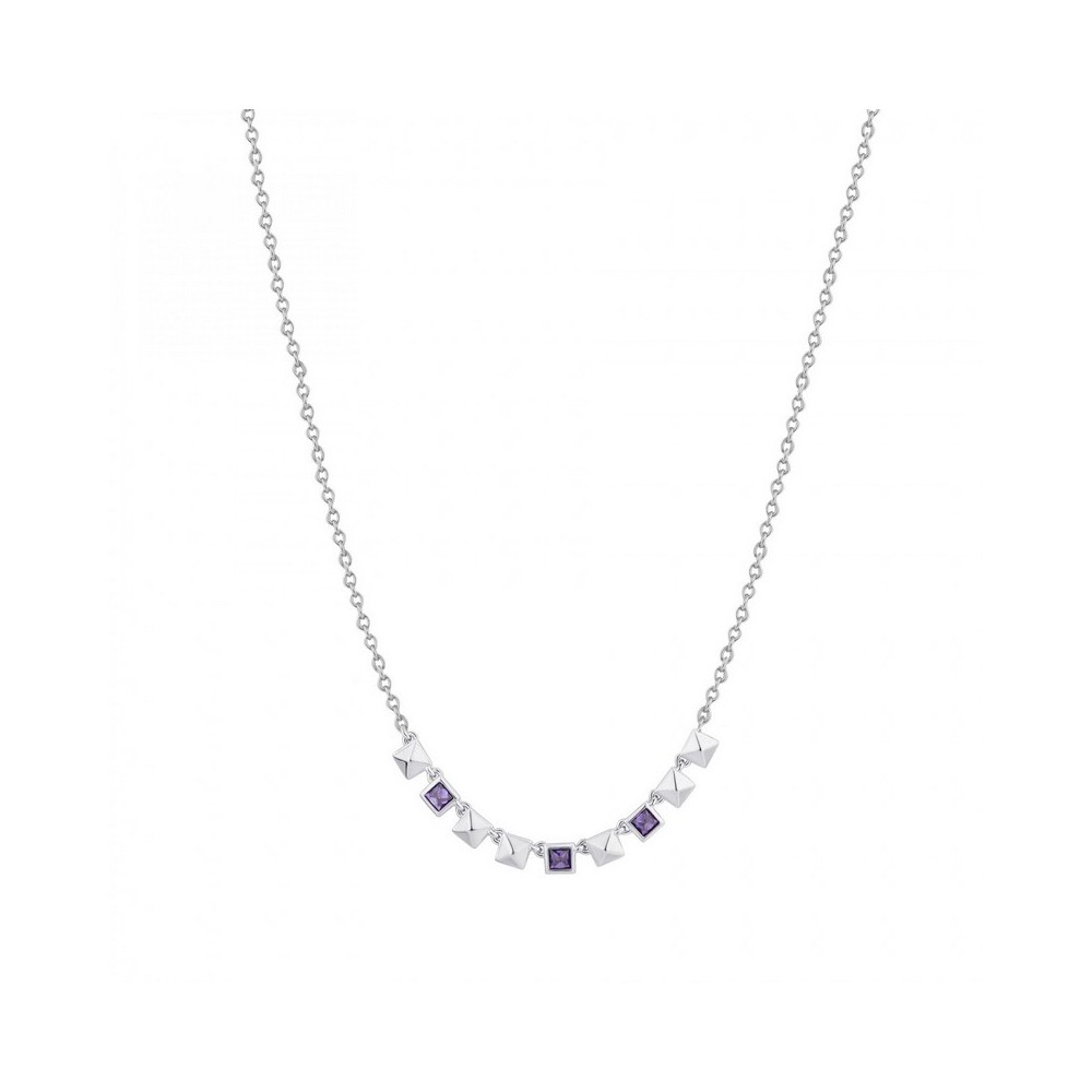 1 - Collana donna Rosato Cubica RZCU68 Argento 925 con tanzanite