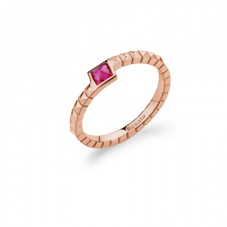 1 - Rosato woman ring RZCU99C 925 silver with ruby zircon and studs