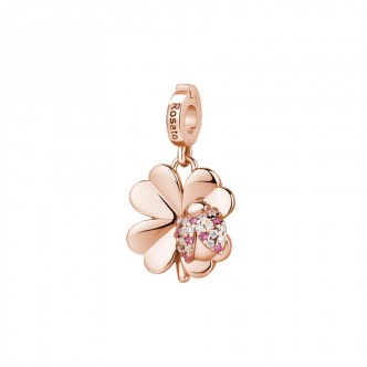 1 - Women's four-leaf clover and ladybird pendant Rosato RZLE061 925 silver with zircons