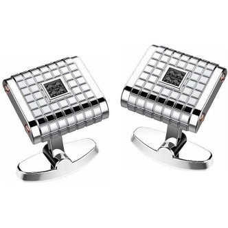 1 - Zancan men's cufflinks EHG054 316L stainless steel Hi Teck collection