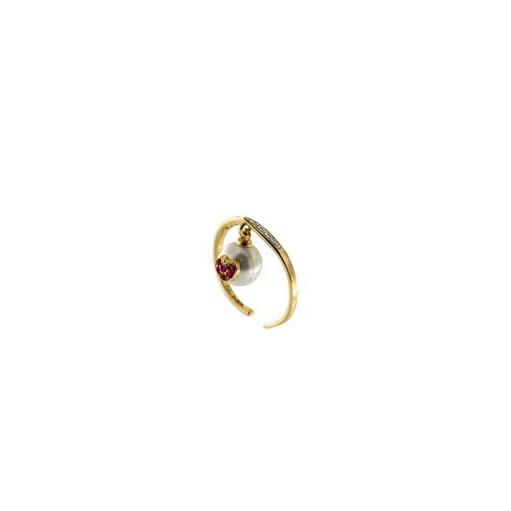 1 - Rue des Mille woman ring ANZ-013 M1 AU 925 silver with pearl