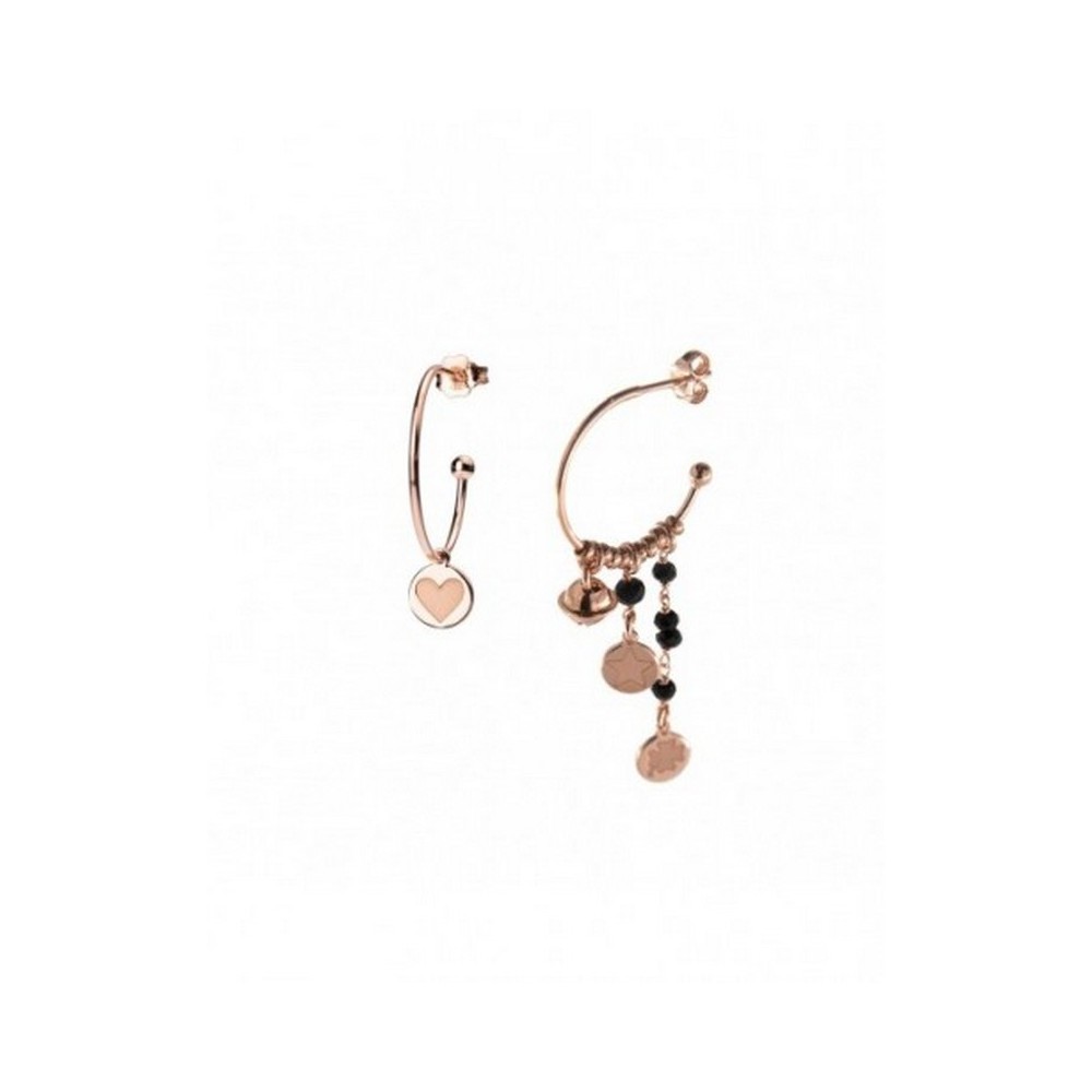 1 - Rue des Mille Gipsy OR-GIP 1 V4 N 925 rosé silver women's earrings with small stones