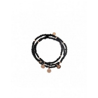 1 - Rue des Mille Gipsy BR-GIP BLACK women's bracelet Silver 925 with small stones