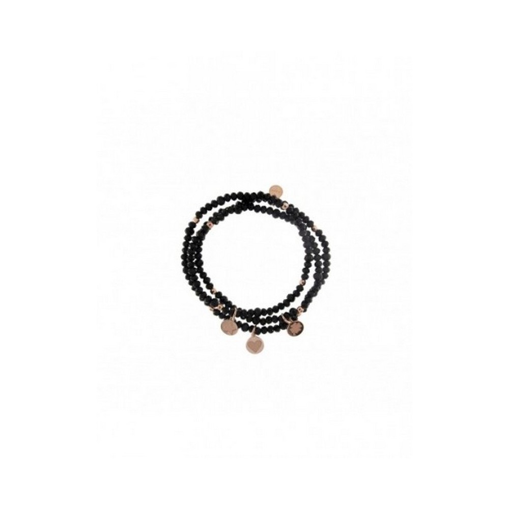 1 - Rue des Mille Gipsy BR-GIP BLACK women's bracelet Silver 925 with small stones