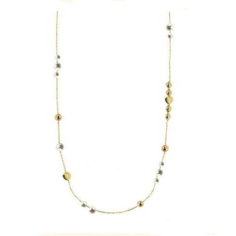 1 - Collana donna Rue des Mille Starball CLZ-012 M2 PE AU Argento 925 con sfere