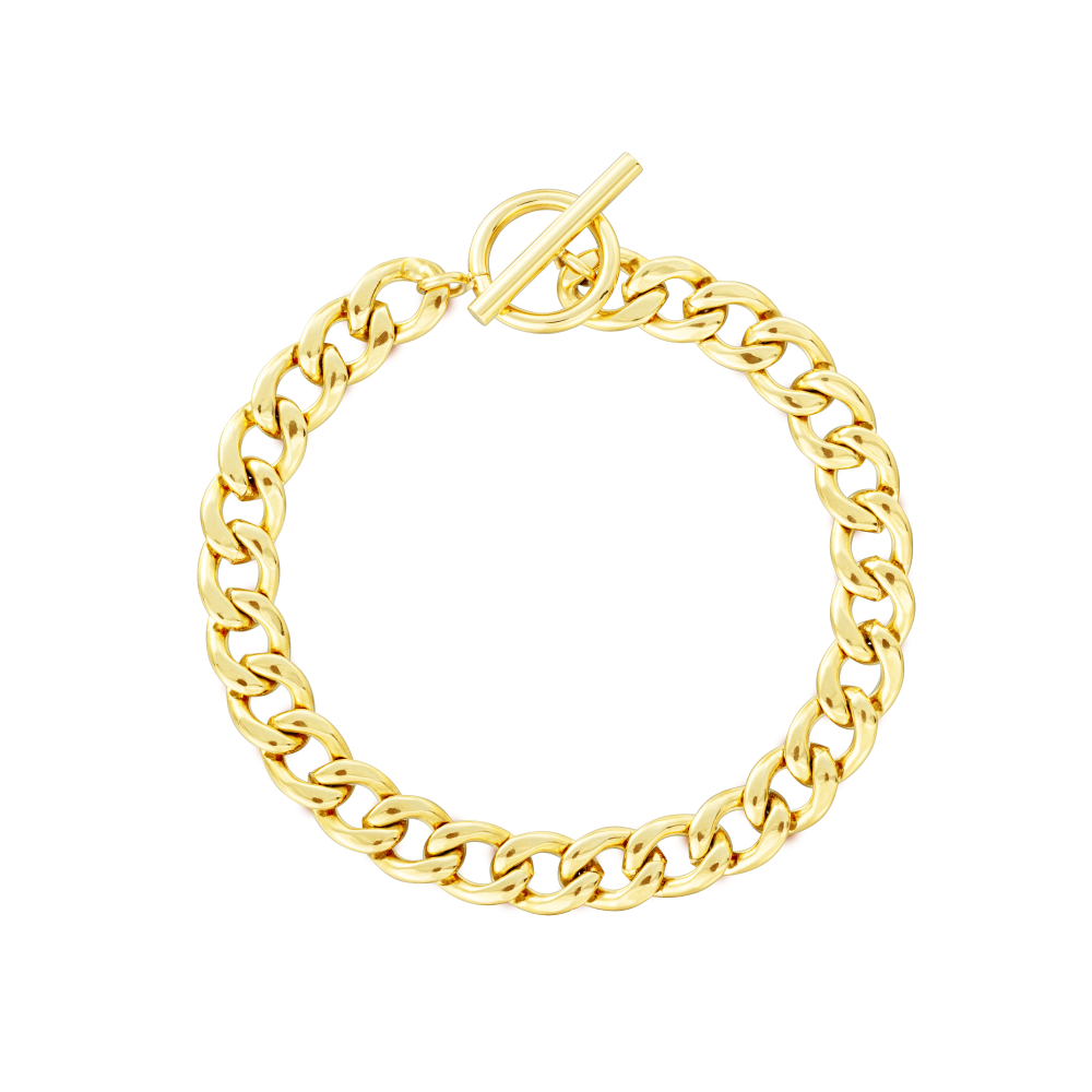 1 - Stroili woman bracelet with golden steel groumette chain 1682969