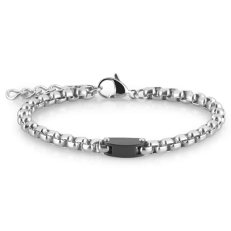 1 - Bracciale uomo Stroili Man Code acciaio bicolor 1651894