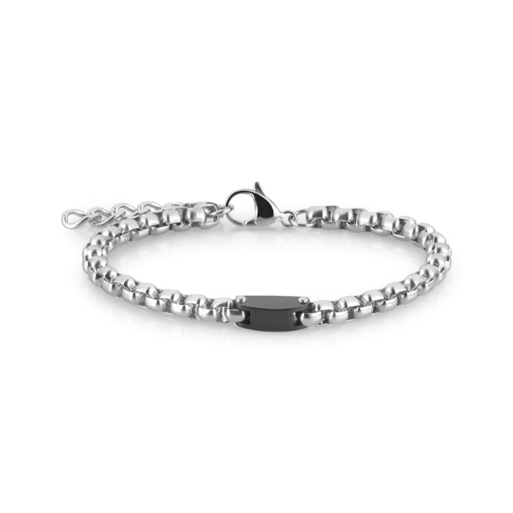 1 - Stroili Man Code bicolor steel men's bracelet 1651894