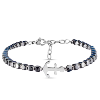 1 - Man bracelet anchor Stroili Man Code steel 1664183