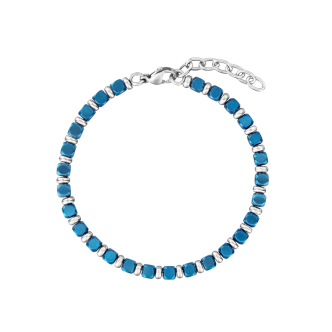 1 - Bracciale uomo Stroili Man Code acciaio con sfere blu 1681927