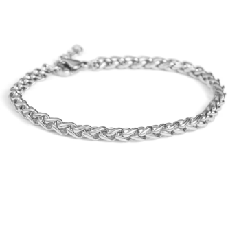 1 - Stroili Man Code steel bracelet for men in spike mesh 1681933