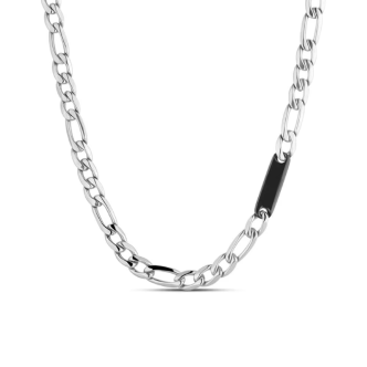 1 - Stroili Man Code steel chain link and zircon men's necklace 1628299