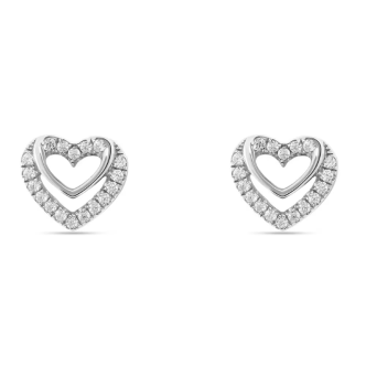 1 - Stroili Moments 1669890 woman silver heart earrings with zircons