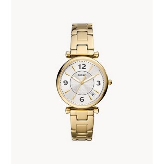 1 - Orologio solo tempo donna Fossil Carlie dorato ES5159 acciaio fondo grigio