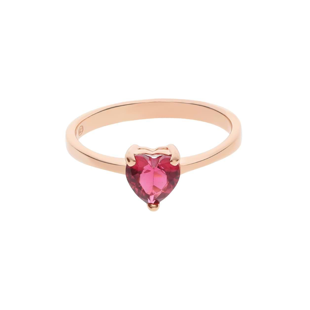 1 - Woman ring Pink silver Stroili Silver Rainbow 1668776 zircon heart