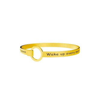 1 - Kidult 231691 bracelet in 316L stainless steel with PVD Gold treatment with phrase Philosophy collection