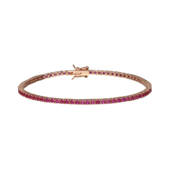 1 - Bracciale donna tennis rosato Argento Stroili 1682550 con zirconi fucsia