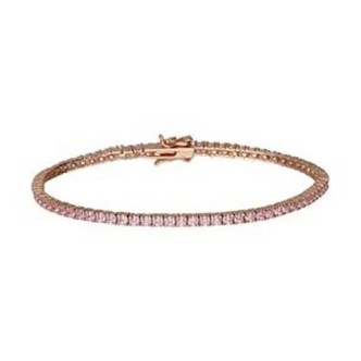 1 - Bracciale donna tennis rosato Argento Stroili 1682549 con zirconi rosa