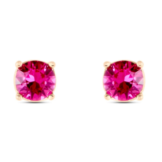 1 - Women's light point earrings Pink silver Stroili Silver Rainbow 1667696 with red zircon