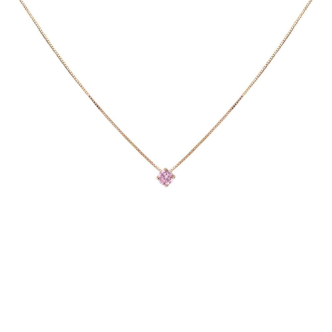 1 - Collana donna punto luce Argento rosato Stroili Silver Rainbow 1667702 con zircone rosa