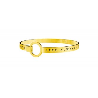 1 - Bracciale Kidult 231697 in acciaio 316L con trattamento PVD Oro con frase collezione Philosophy