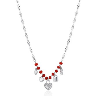 1 - Collana donna Brosway Chakra Amore acciaio con perline BHKN088