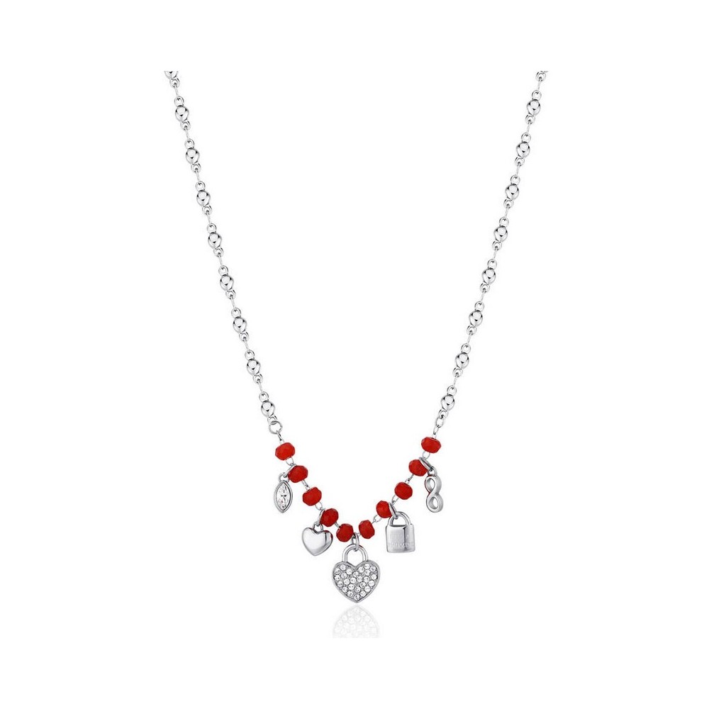 1 - Collana donna Brosway Chakra Amore acciaio con perline BHKN088