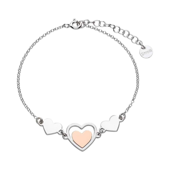 1 - Woman bracelet Silver 925 Stroili hearts bicolor 1668438