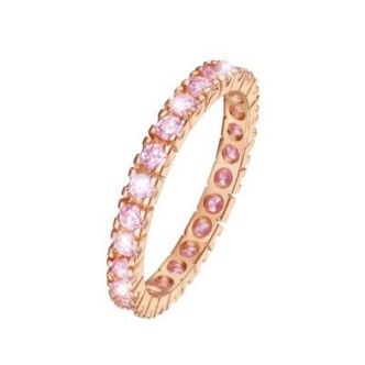 1 - Woman ring Pink silver Stroili Silver Rainbow 1667677 with pink zircons