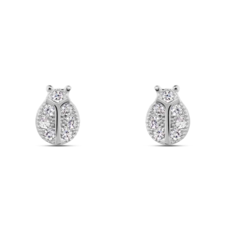 1 - Woman ladybug earrings 925 Silver Stroili 1628523 with white zircons