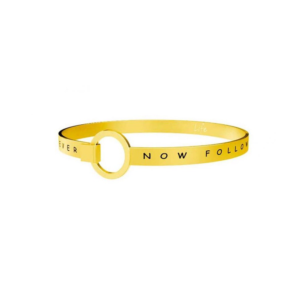 1 - Bracciale Kidult 231703 in acciaio 316L con trattamento PVD Oro con frase collezione Philosophy