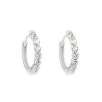 1 - Stroili Claire 1423680 White Gold circle earrings with zircons