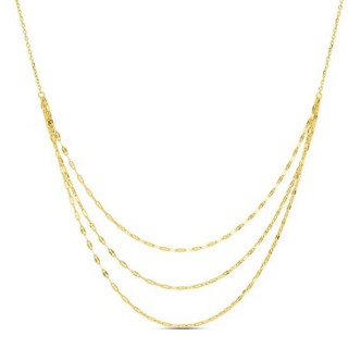 1 - Collana donna a 3 fili Oro Giallo Stroili Fancy maglia forzatina 1425384