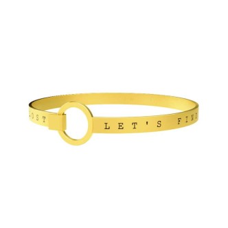 1 - Bracciale Kidult 231707 in acciaio 316L con trattamento PVD Oro con frase collezione Philosophy