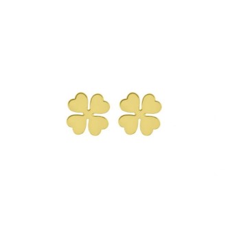 1 - Women's four-leaf clover earrings in Yellow Gold Stroili Bon Ton 1411807