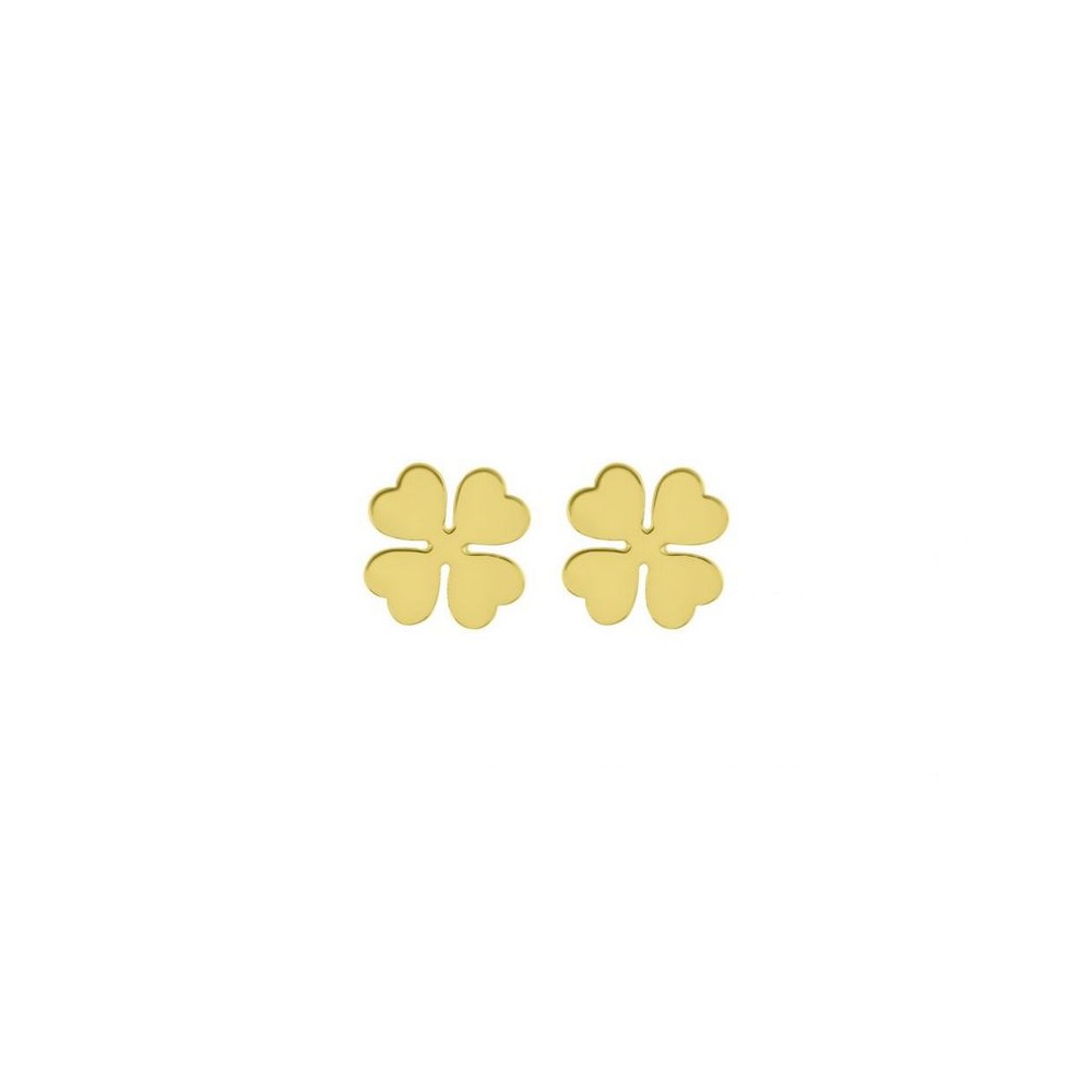 1 - Women's four-leaf clover earrings in Yellow Gold Stroili Bon Ton 1411807