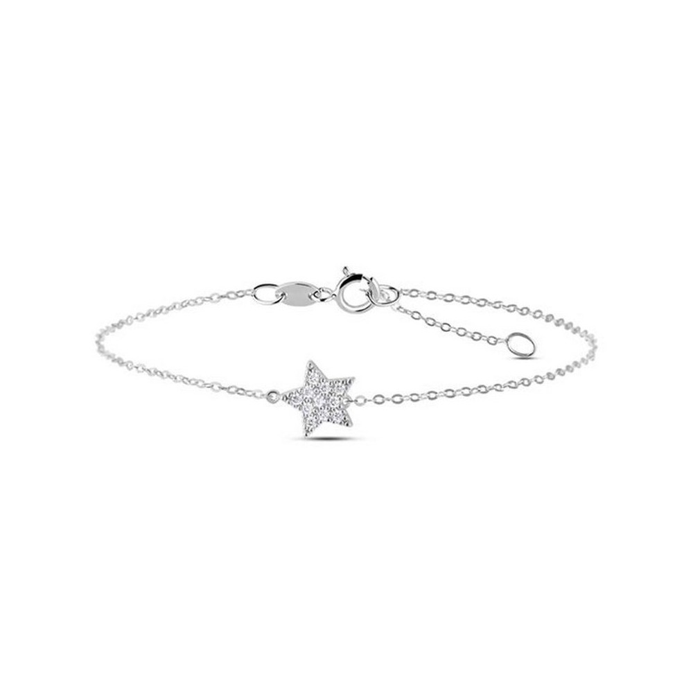 1 - Woman bracelet with star and zircons Stroili Oro Bianco 1411997