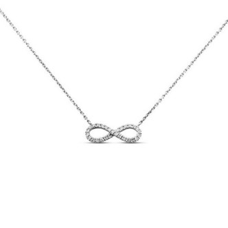 1 - Stroili 1424456 white gold infinity woman necklace with zircons