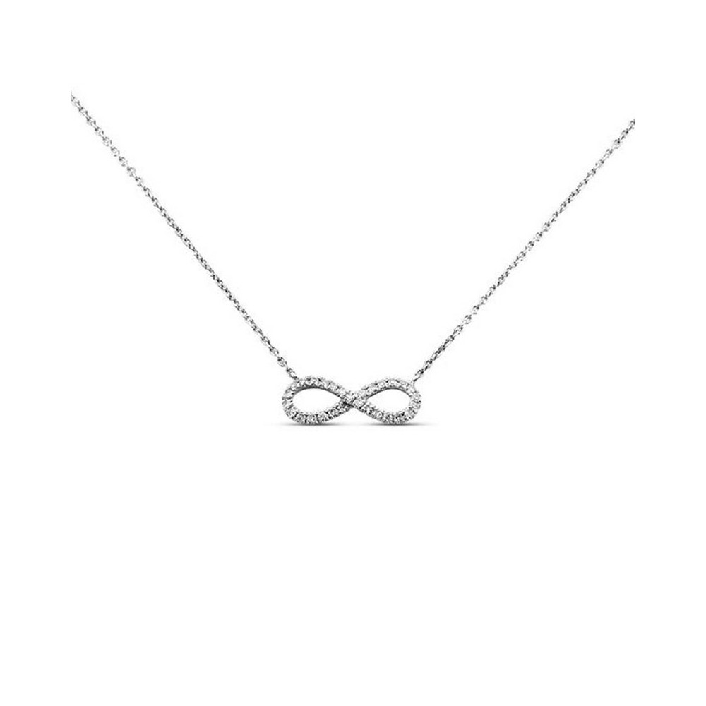 1 - Stroili 1424456 white gold infinity woman necklace with zircons