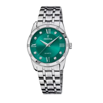 1 - Orologio donna solo tempo Festina Boyfriend verde F16940/F acciaio con cristalli