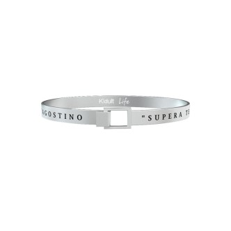 1 - Kidult men's bracelet 731196L in 316L steel with the phrase S. Agostino Philosophy collection