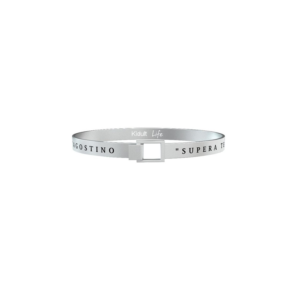 1 - Kidult men's bracelet 731196L in 316L steel with the phrase S. Agostino Philosophy collection